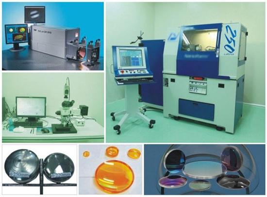 检测设备,可以加工红外波段应用的各种球面和非球面透镜,反射镜等光学
